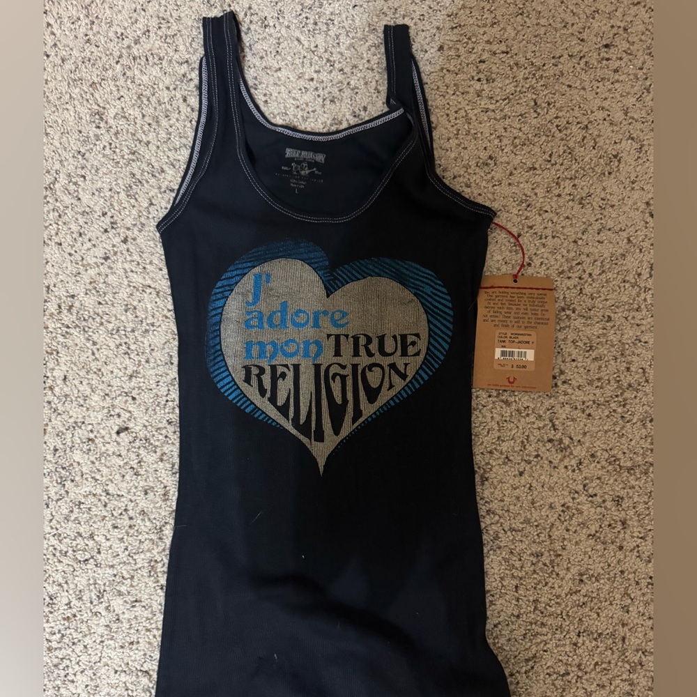 True Religion Black Tank Top